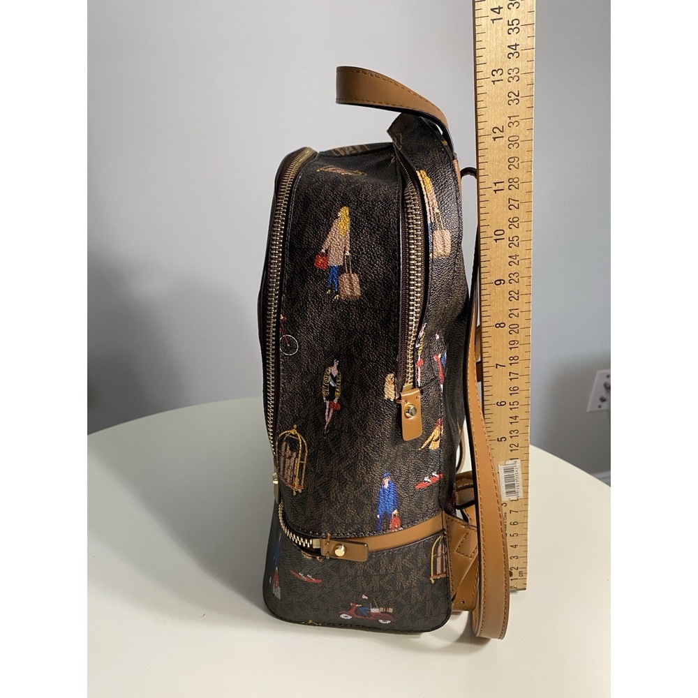 NEW Michael Kors Limited Edition Rhea Medium Jet Set Girls Travel Print Backpack - Picture 5 of 12